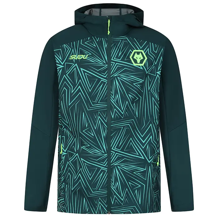 Wolverhampton Wanderers Shop | 2025-26 Away Pre Match LW Jacket – Dark Green Wolverhampton Wanderers Merchandise